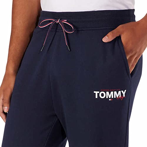 Tommy Hilfiger Men's Logo Jogger Pant with Pockets (as1, Alpha, m, Regular, Regular, 410 Sky Captain)3