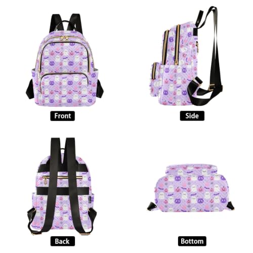 Mochila de poliéster gótica pastel S de mujer cómoda para uso casual con cremalleras 2