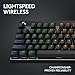 Logitech G PRO X TKL LIGHTSPEED Wireless Gaming Keyboard, Ultra-Portable Tenkeyless Design, LIGHTSYNC RGB, PBT keycaps, Linear Switches (GX Red) - Black