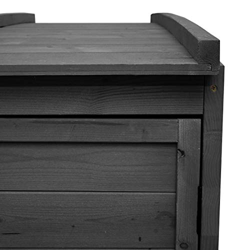XL 2er-/4er-Mülltonnenverkleidung HWC-H75b, Mülltonnenbox, erweiterbar 138x138x105cm Holz MVG-Zertifiziert - anthrazit