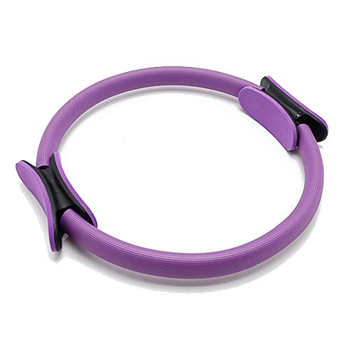 DXIA Anillo de Pilates, Yoga Aro Pilates, Aro Fitness Aro de Pilates, Dispositivo de Entrenamiento para un Entramiento de Fuerza y Resistencia Eficaz, Anillo con un Diámetro de 38cm (Púrpura)
