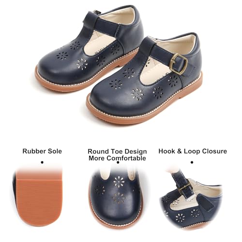 Image of Felix & Flora Toddler Little Girl Mary Jane Dress Shoes - Ballet Flats for Girl Party School Shoes