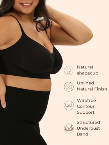 Image of UNDERNEAT Women Wireless Shaping Bra with Adjustable Straps | Gentle Lift and Seamless Fit | Non-Padded Bra for Women | Breathable Fabric for All Day Comfortable Wear