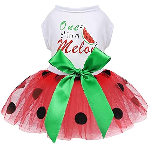 Kosiyi Watermelon Polka Dots Dog Dress Cover