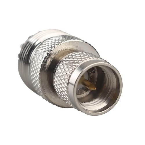 Futheda 2PCS Mini UHF Male to UHF Female PL259 SO239 Connector Mini UHF Male Plug to UHF Female Jack RF Coax Adapter Straight coaxial Converter Compatible with Maxtrac Radios Model SM-50 SM-12 Radius - Image 4