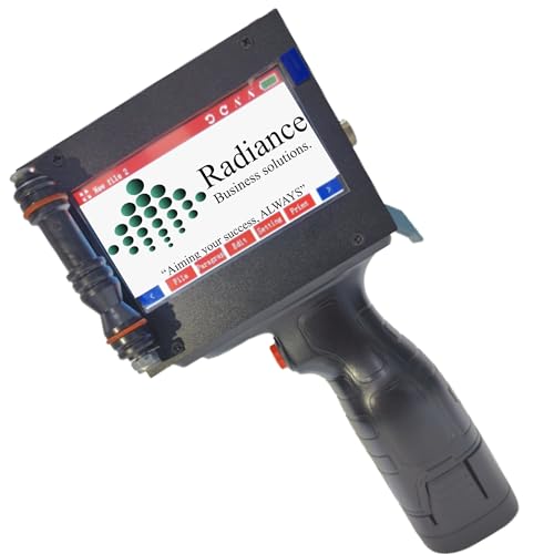 Image of Radiance 25.4mm Handheld TIJ Thermal Inkjet Printer with Premium Solvent Ink Cartridge Black