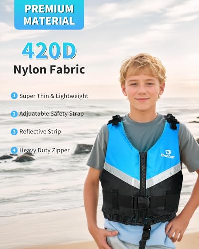 Image of Owntop Swim Jacket Kids Adults | Super-Thin & Lightweight | Comfortable Crotch Strap | Easy-to-spot Colors | Swimming Training, Kayak, Boating