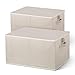 Lesfit Faltbare Aufbewahrungsbox Stoff 43x34x23 cm, 2er Pack
