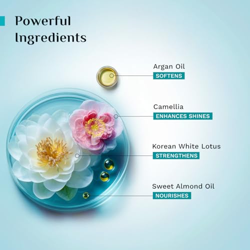 Image of Pilgrim Argan Oil Sulphate Free Shampoo with Korean White Lotus | Shine Boosting Ingredients | For Shiny & Nourished Hair | All Hair Types | For Men & Women | 400ml