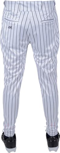 Image of Rawlings Men's Pro 150 Series Baseball Pants | Tapered Jogger Fit | Adult Sizes | Pinstripe | Multiple Colors