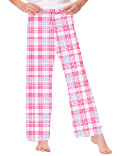 Image of Remimi Girl Boy Plaid Pants Drawstring Summer Casual Loose Bottoms 5-14 Years