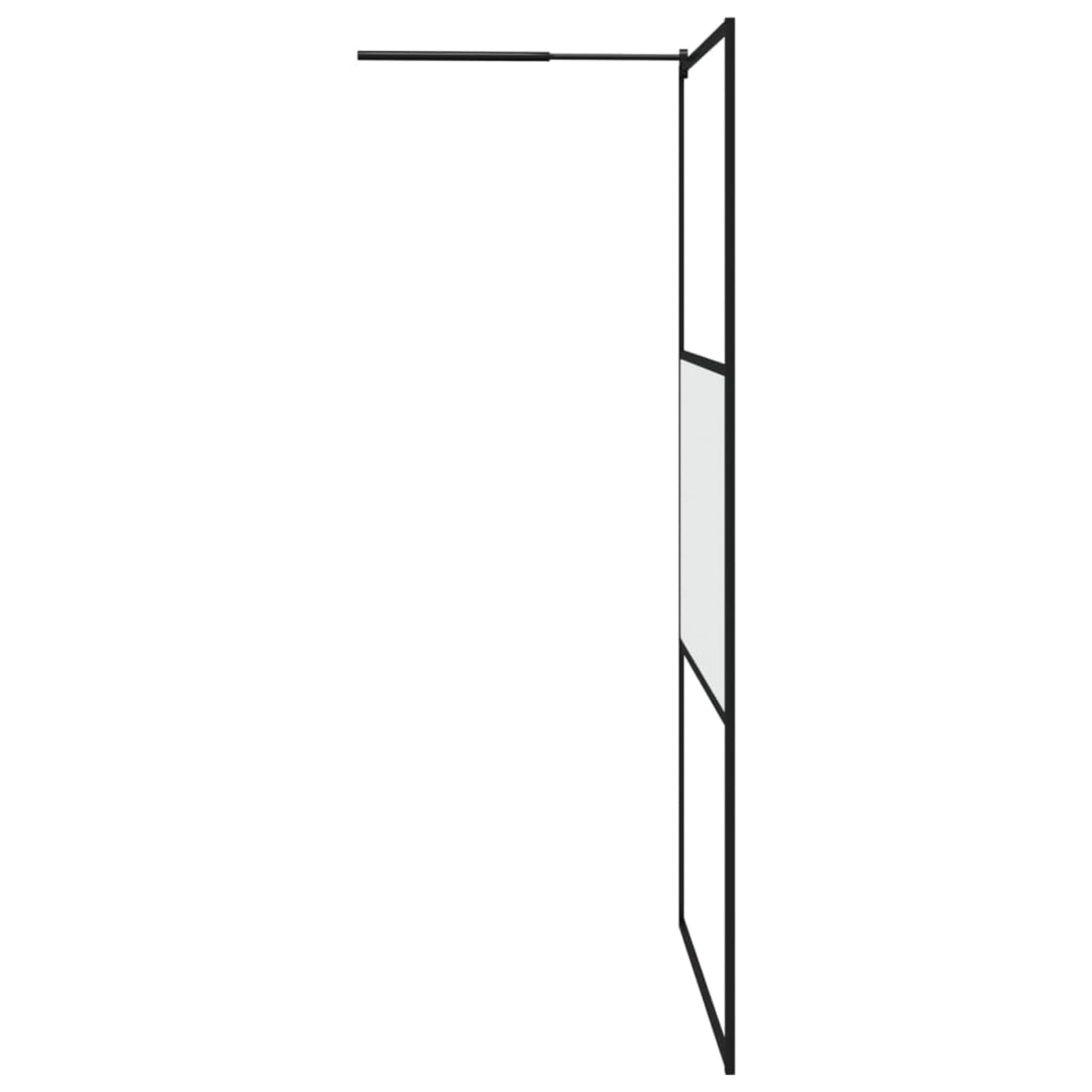 ShGaxin Mampara Ducha accesible Vidrio ESG Esmerilado Negro 115x195 cm, Mampara Bañera, Mampara Baño Ducha, Cabina De Ducha, Mampara Baño