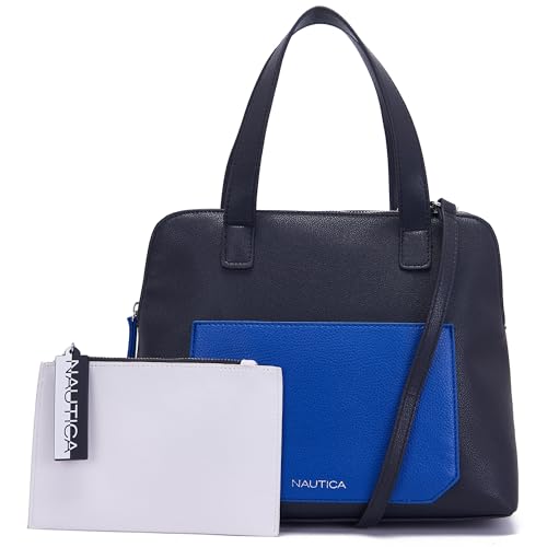 Image of Nautica Brand Printed Satchel Handbag For Women | Spacious Compartment with Zipper | Handbag For Women | Stylish Branded Stachel Bag For Women | Detachable & Adjustable Strap | Idle Size