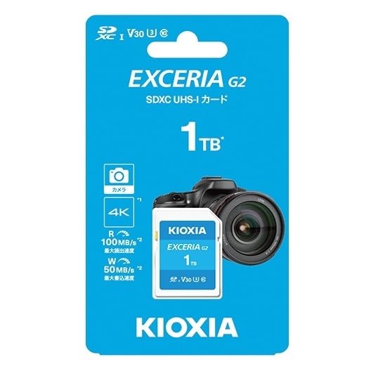 キオクシア　SDXCメモリーカード EXCERIA G2　KSDU-B001T　1TB Amazon | KIOXIA（キオクシア） EXCERIA G2 SDXC UHS-I メモリ