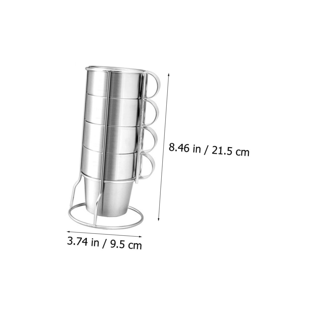 TIDTALEO Conjunto de 4 Tazas Térmicas de Acero Inoxidable Doble Capa para Camping Soporte de Malla, Aislamiento Térmico y Resistencia a Caídas, Adecuado para Exteriores