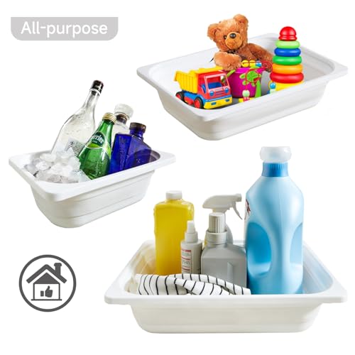 Cubo de Almacenamiento Plegable, Lavabo Plegable Plato Bañera Fregadero, Espacio Grande Gris - Imagen 13 de 29