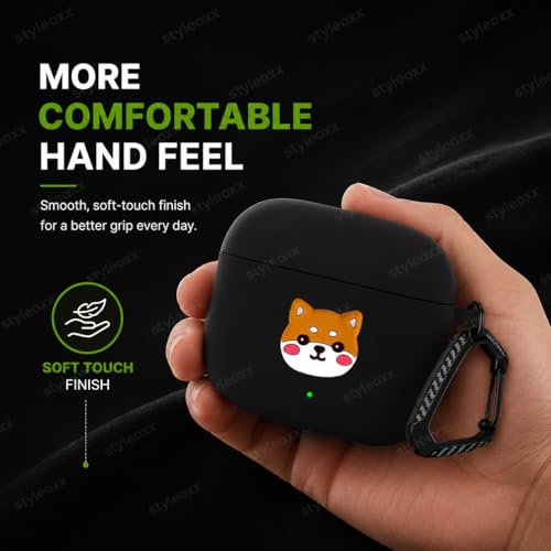 Image of Anvique Silicone Case for OnePlus Buds 4 Pro,Shockproof Protective Cover, Scratch Resistant, Lightweight, Precise Fit with Charging Access (ShibaDog T)