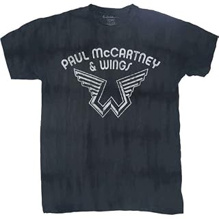 Paul McCartney T Shirt Logo Official Dip Dye Blue Unisex - Les Beatles, Paul McCartney, John Lennon, RIngo Starr, George Harrison