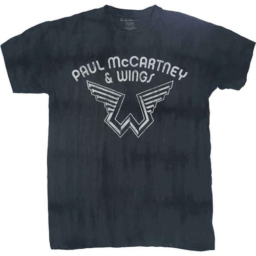 Paul McCartney T Shirt Logo Official Dip Dye Blue Unisex - Les Beatles, Paul McCartney, John Lennon, RIngo Starr, George Harrison Paul McCartney T Shirt Logo Official Dip Dye Blue Unisex