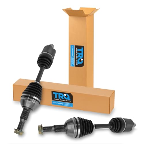 TRQ Front Driver & Passenger Side CV Axle Assembly Set for 95-03 Oldsmobile Aurora 00-05 Cadillac DeVille 00-04 Seville 04-05 Pontiac Bonneville 06-11 Cadillac DTS without RPO Code FE7