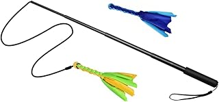 BCOATH 1set Telescopic Dog Teaser Pets Toys Puppy Toys Tails Toy Puppy Pole Cat Exercise Teaser Dogs Pole Chasing Tail Teaser Dog Training Stick Dog Teaser Stick Retractable Braided Rope