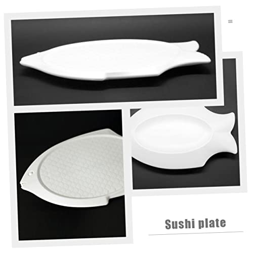 Bandeja de sushi de plástico DOITOOL para snacks y postres miniatura 7
