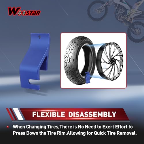 Image of WOOSTAR Tire Bead Holder Tire Removal Install Assistance Changer Tool Universal for Motorcycle Dirt Pit Bike Off-Road Blue