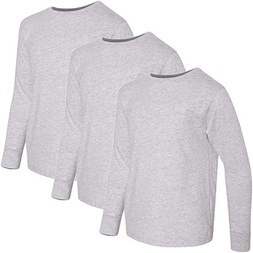 Marky G Apparel Boys' Fine Jersey Long-Sleeve T-Shirt (Pack of 3)