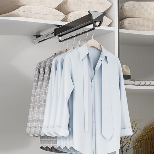 Tige de placard rétractable double rangée pour dressing haut de gamme - 6