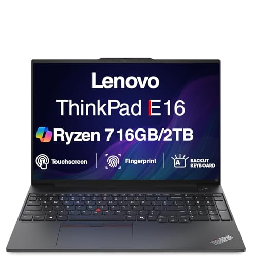 Lenovo ThinkPad E16 Gen 2 �r�W�l�X�m�[�g�p�\�R�� 16�C���` FHD+ �^�b�`�X�N���[��(AMD Ryzen 7 7735U�A16GB DDR5�A2TB SSD�ACopilot�A�w��ATB 4�A�o�b�N���C�gKB�AWiFi 6E +