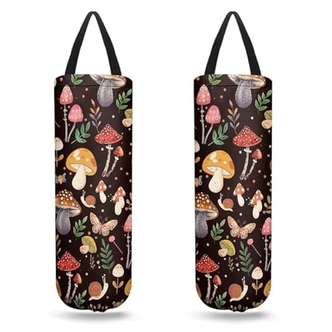 Cute Otter Plastic Bag Holder Trash Crocery Bag Storage Dispenser 2 Pack Wall Mount Plastic Bag Organizer Kitchen Decor Hanging Storage Bag Dispenser for Home Travelling