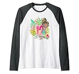 12 ° compleanno summer pool party beach black girl maglia con maniche raglan
