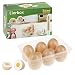 Idena 4100103 - Piccolo set di uova da cucina in legno, per giocare alla cucina e al negozio, per bambini dai 3 anni, grande circa 16 x 11 x 5 cm