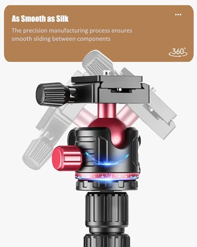 Cambofoto TM264A 74-Inch-Professional-Camera-Photography-Tripod, Ball Head Aluminum Dslr/Slr Tripod & Monopod With Carry Bag Compatible With Canon Nikon Binoculars Laser Telescope  thumb #4