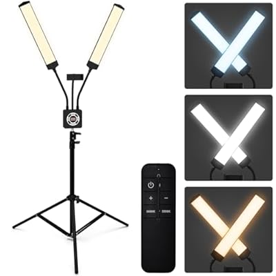 Esthetician Light with Tripod Stand and Phone Holder, Floor Lamp, Lash Lamp for Eyelash Extensions, [Upgrade] Touch Switch Lash Light for Makeup, Tattoo, Photography, Selfie, Video Recording?Black?