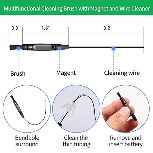 Sierescon Hearing Aid Wax Guard Filters Cerumen Stop Wax Traps For Phonak, Resound, Widex And Unitron Hearing Aids Accessories With Cleaning Brush Kit Tools (32 Filters) (Black 4Packs) #TOP3
