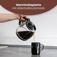 Clatronic® Kaffeemaschine | Kaffeeautomat für 12-14 Tassen (ca. 1,5 Liter) | Filterkaffeemaschine mit Nachtropfsicherung und herausnehmbaren Filtereinsatz | 900W | Coffee Machine KA 3473 schwarz – Ansicht 5