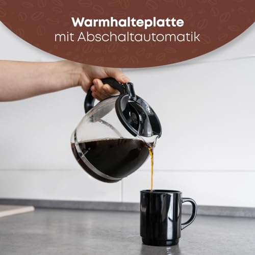 Clatronic® Kaffeemaschine | Kaffeeautomat für 12-14 Tassen (ca. 1,5 Liter) | Filterkaffeemaschine mit Nachtropfsicherung und herausnehmbaren Filtereinsatz | 900W | Coffee Machine KA 3473 schwarz – Bild 6