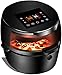 Elektryczna Frytownica Powietrzna O Dużej Pojemności 7,3 Qt Piekarnik Airfryer O Mocy 1500 W Elektryczna Kuchenka Bezolejowa Na Gorąco Z Cyfrowym Ekranem LCD, Szybkie Smażenie (Color : Black)