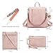 Soperwillton Women Backpack Purse PU Leather Anti-theft Fashion Shoulder Bag Travel Backpack Set 3pcs