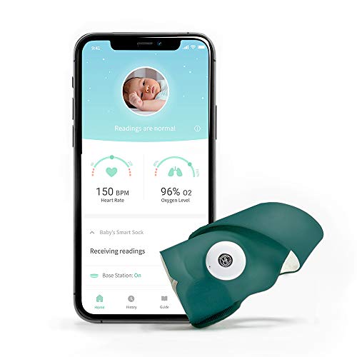 Owlet — Smart Baby Monitor — Smart Sock 3 — Monitors Heart Rate and Oxygen for Baby Safety — iOS and Android Compatible — Deep Sea Green