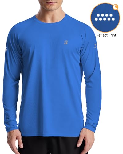 Roadbox Men's UPF 50+ Swim Rash Guard, Long Sleeve UV Sun Protection SPF Water Shirts Quick Dry for Outdoor Fishing Hiking2