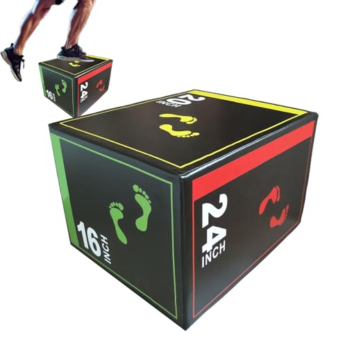 Caja de saltos y cubo fitness antideslizante para jóvenes en garaje