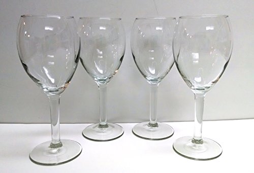 Libbey 12-Ounce Preston White Wine Glass, Clear, 4-Piece