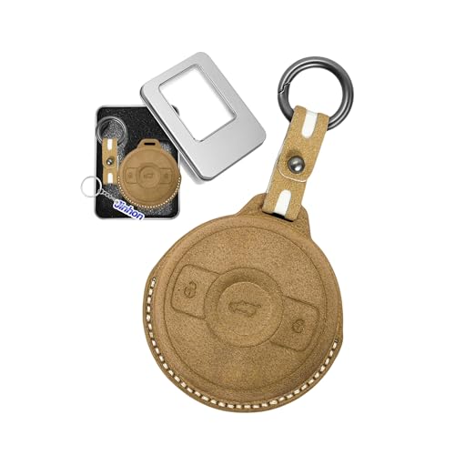 Étui clé Mercedes Smart #1 en daim fait main protection haut de gamme marron