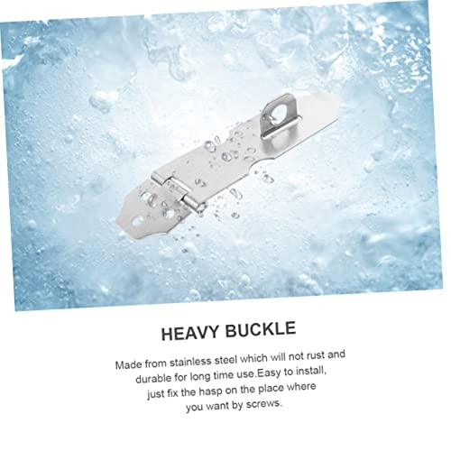 Image of 20Pcs Stainless Steel Padlock Hasp Latch for Doors Windows Cabinets and Gates Heavy Duty Rust-Resistant Easy to Install Security Locking