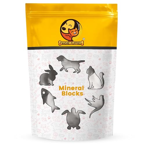 Image of Foodie Puppies Natural Mineral Block for Birds - 5 Pieces (250g) | Beak Care, Digestive Support, Strong Bones & Feather Growth | Ideal for Canary, Finch, Budgie, Lovebird, Cockatiel, Parrot & Parakeet