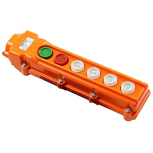Station de commande suspendue COB-62A étanche orange pour grue et palan à 6 voies