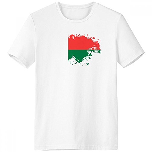 T-Shirt Homme Madagascar Afrique Blanc Vetement Sport Casual Motif Symbole National