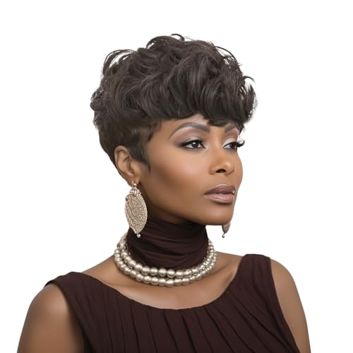Short Wigs For Black Women Natural Black Pixie Cut Wig